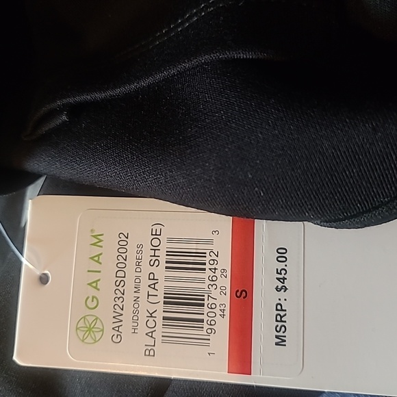 Gaiam Hudson Midi Dress, Black Size S - Picture 4 of 7